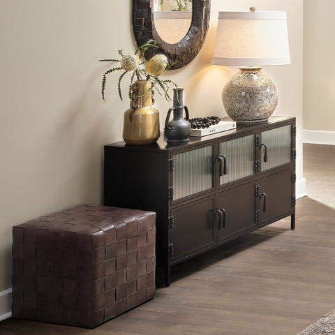 Jamie Young Industrial Creative Fluted Entryway Console