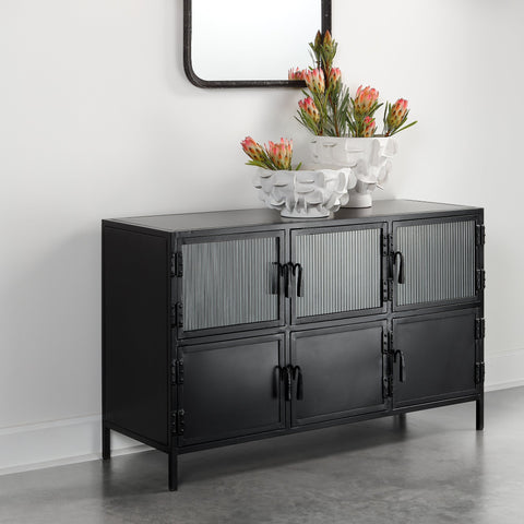 Jamie Young Industrial Creative Fluted Entryway Console