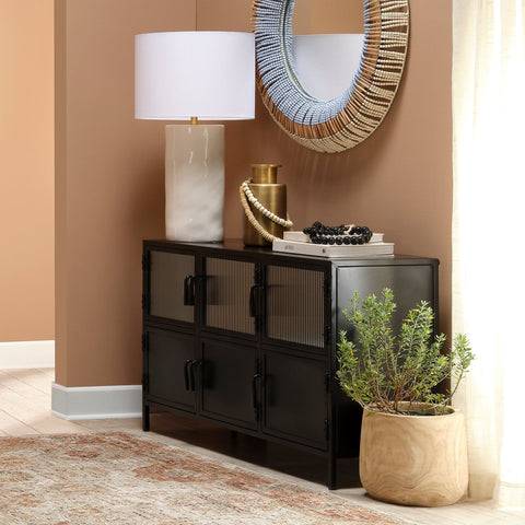 Jamie Young Industrial Creative Fluted Entryway Console