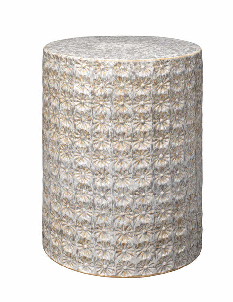 Wildflower Nature-Driven Modernist Organic Drum Accent Table
