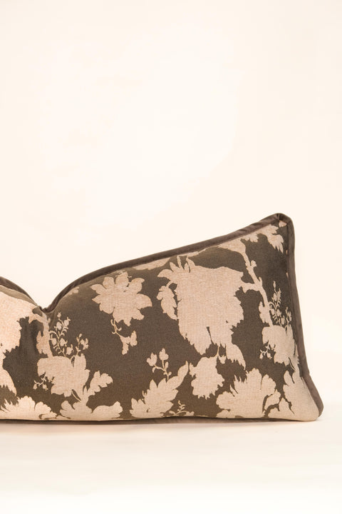 Artful Traditionalist Vintage Embroidery Lumbar Pillow