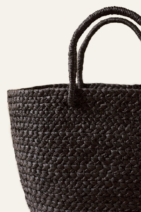Casual Handmade Braided Basket Bag with Open Top