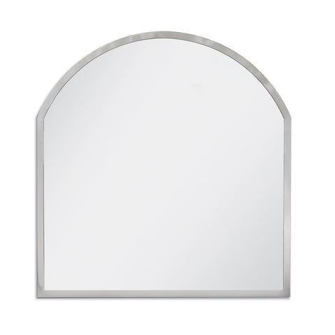 Contemporary Arch Accent Mirror with Polished Nickel Framed Design