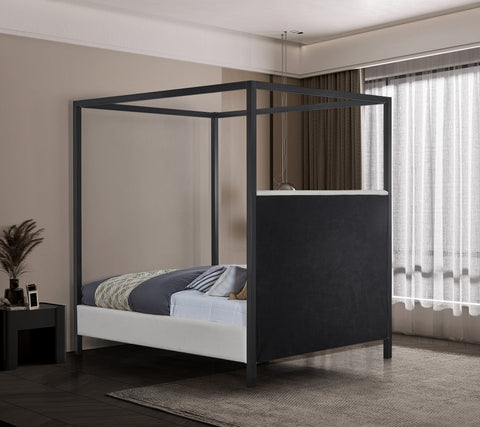 James Linen Textured Fabric Bed