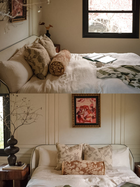 Powered by People Artful Traditionalist Textured Reversible Bolster Pillow - 8 x 24 - 9 x 36 - 9 x 48