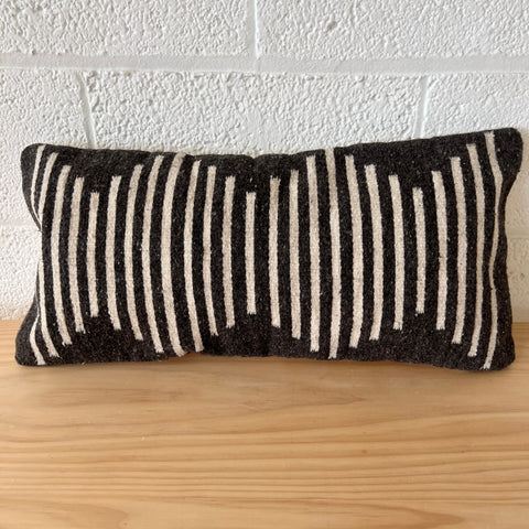 Monochromatic Handwoven Scandinavian Wool Lumbar Pillow