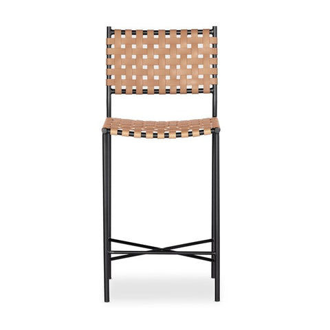Garza Industrial Creative Modern Woven Counter Stool