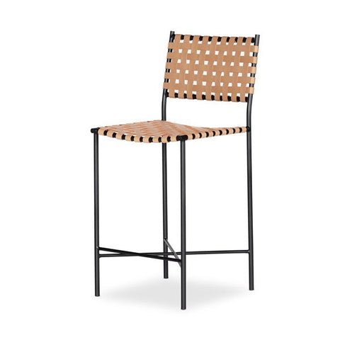 Garza Industrial Creative Modern Woven Counter Stool