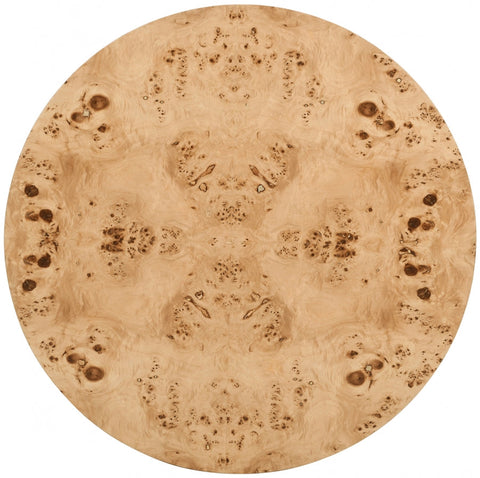 Meridian Furniture Inc. Deco Burl Art Deco Round Drum Coffee Table - 36 W