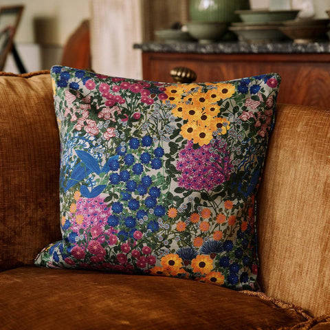 Powered by People Artful Traditionalist Bohemian Floral Graphic Pillow Cover - 20 x 20