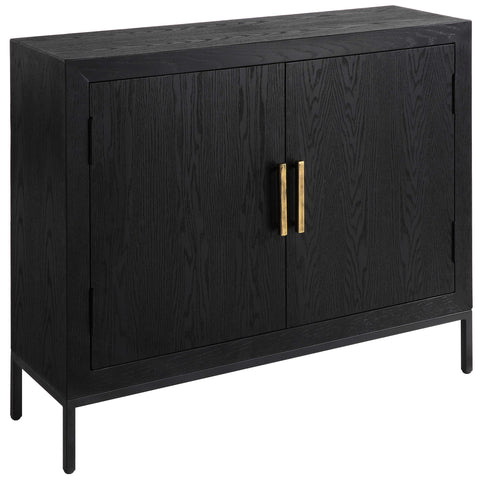 Contemporary Accent Cabinet with Pull Handle in Solid Design