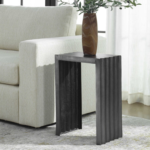 Uttermost Groove Modern Fluted Center Table