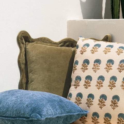 Powered by People Artful Traditionalist Bohemian Hand Block Print Pillow Cover - 20 x 20