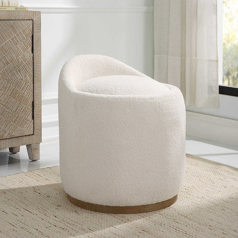 Timeless Minimalist Modern Upholstered Accent Stool