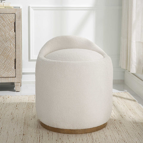 Timeless Minimalist Modern Upholstered Accent Stool