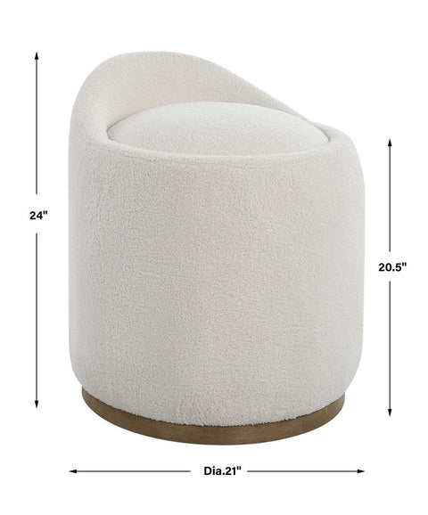 Timeless Minimalist Modern Upholstered Accent Stool