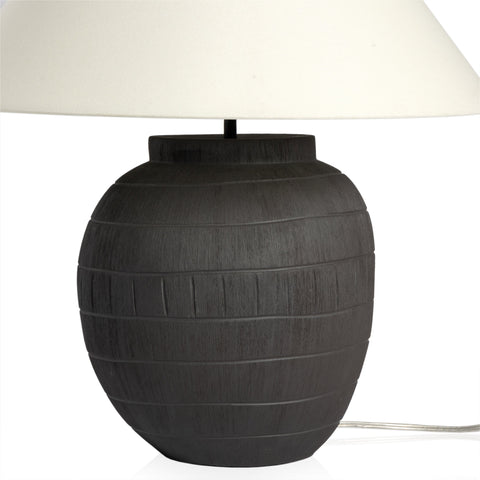 Muji Ambient Minimalist Conical Matte Black Table Lamp