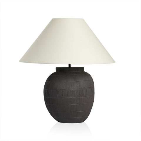 Muji Ambient Minimalist Conical Matte Black Table Lamp