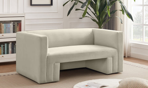 Henson Timeless Minimalist Contemporary Velvet Loveseat Sofa