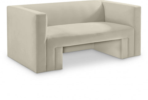 Henson Timeless Minimalist Contemporary Velvet Loveseat Sofa