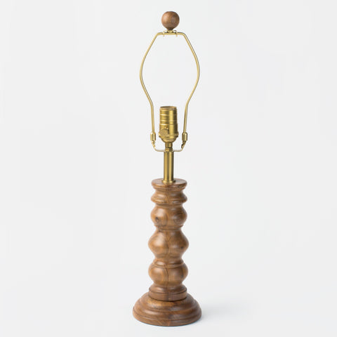 Classic Traditional Conical Table Lamp with Natural Brass Finish