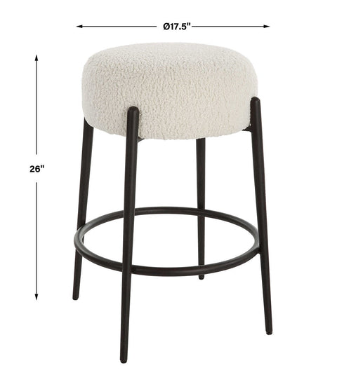 Timeless Minimalist Modern Upholstered Counter Stool