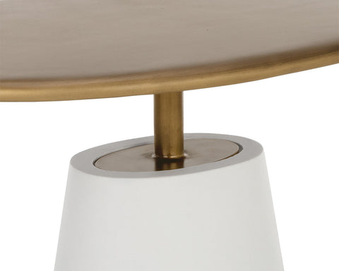 Sunpan Space Saving Modern Oval Drum Accent Table