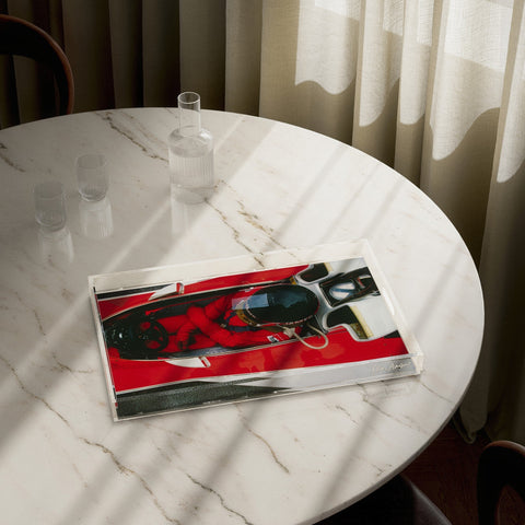 Monaco Grand Prix Tray by Slim Aarons - 1/4 Inch Clear Cast Acrylic