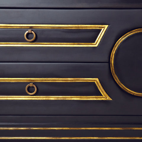 Art Deco Accent Cabinet with Antique Painted Finish