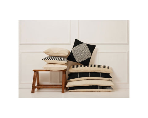 Monochromatic Minimalist Handcrafted Lumbar Pillow Cover