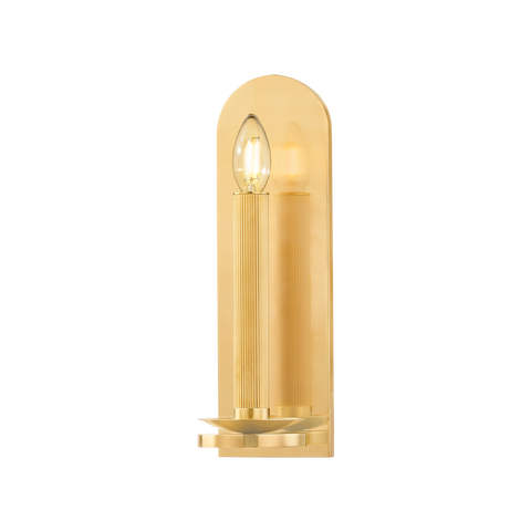 Lindenhurst Vintage Fluted Candle Sconce Wall Light