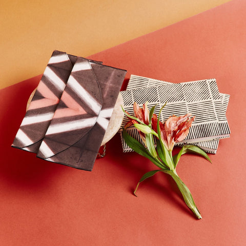 Chevron Graphic Handmade Flap Clutch