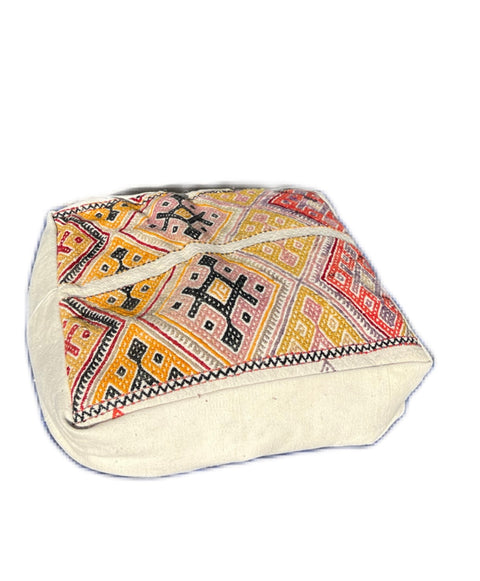 Global Eclecticist Bohemian Handwoven Embroidered Pillow Cover