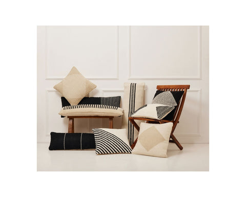 Monochromatic Minimalist Handcrafted Lumbar Pillow Cover