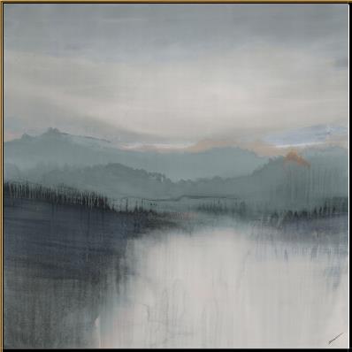 All Day Long I Print Satin Gold Framed Floating Wall Art