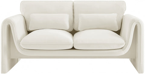 Timeless Minimalist Modern Velvet Loveseat Sofa