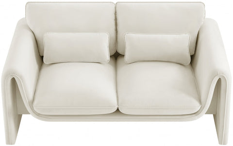 Timeless Minimalist Modern Velvet Loveseat Sofa