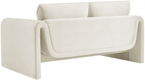 Timeless Minimalist Modern Velvet Loveseat Sofa