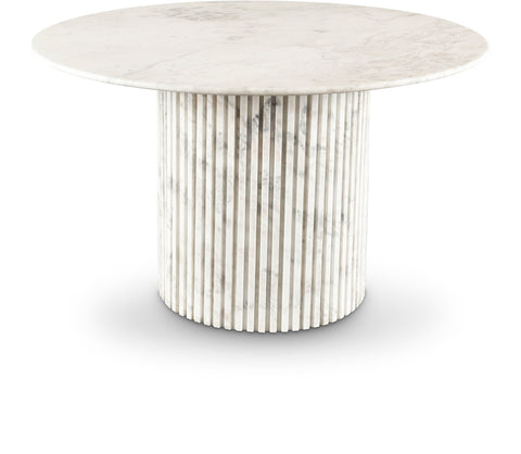 Meridian Furniture Inc. Genoa Tulip Dining Table with Fluted Details Contemporary Style - 48 W