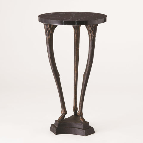 Space Saving Modern Round Marble Accent Table with Legs