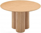 Meridian Furniture Inc. Timeless Minimalist Tulip Round Dining Table with Fluted Details - 48 W