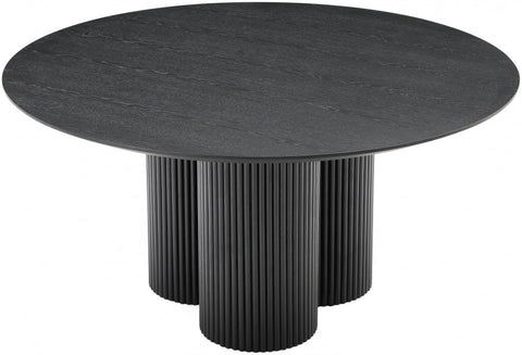 Meridian Furniture Inc. Tulip Dining Table with Fluted Details Mid Century Style - 60 W
