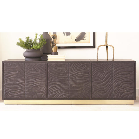 Modern Abstract Accent Cabinet in Matte Finish