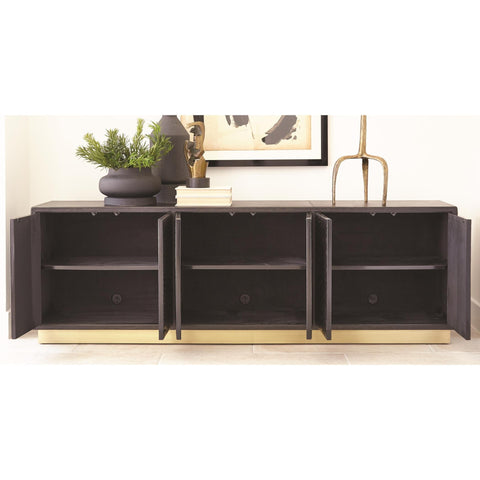 Modern Abstract Accent Cabinet in Matte Finish