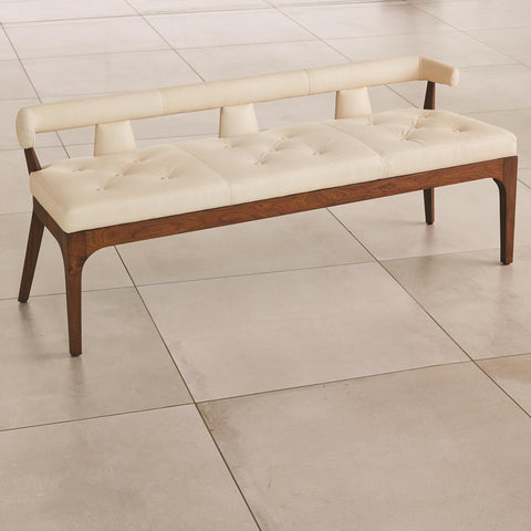 Outdoor Living & Garden Modern Upholstered Lounge Bench