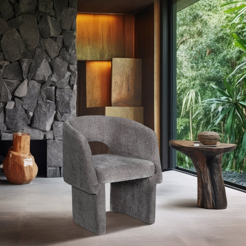 Emmet Timeless Minimalist Chenille Barrel Armchair