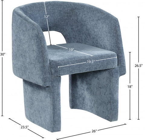 Emmet Timeless Minimalist Chenille Barrel Armchair