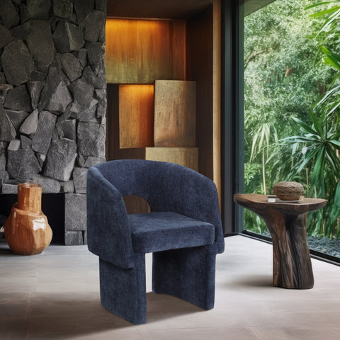 Emmet Timeless Minimalist Chenille Barrel Armchair