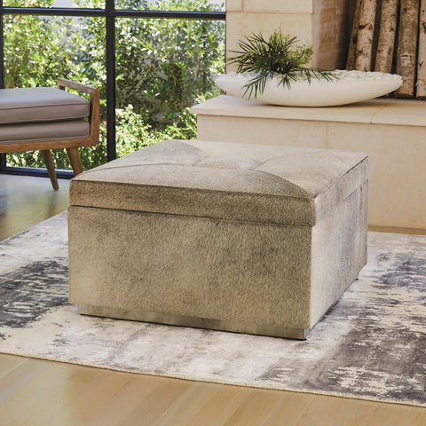 Timeless Minimalist Modern Upholstered Storage Ottoman