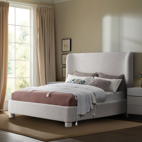 Penny Boucle Fabric Upholstered Bed